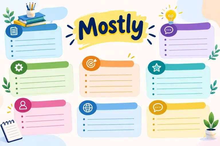 Synonyms for Mostly